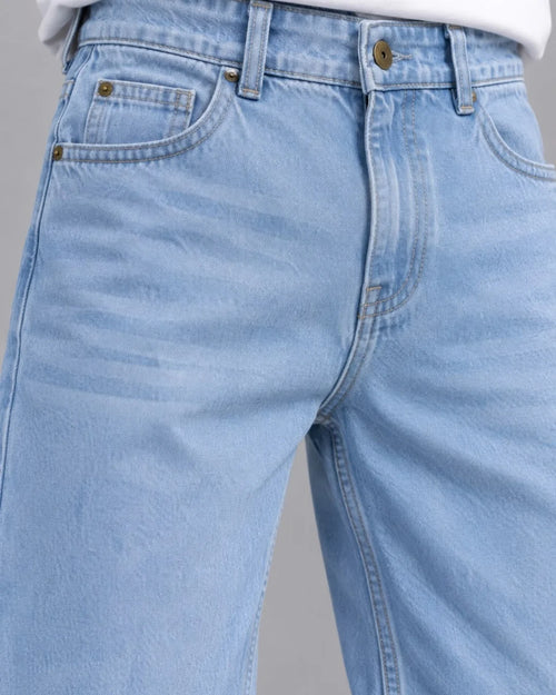 Light Blue Ice Blue Baggy Denim Jeans