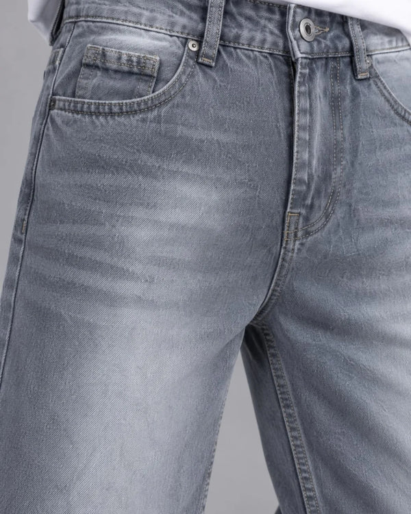 Light Grey Vintage Grey Baggy Denim Jeans